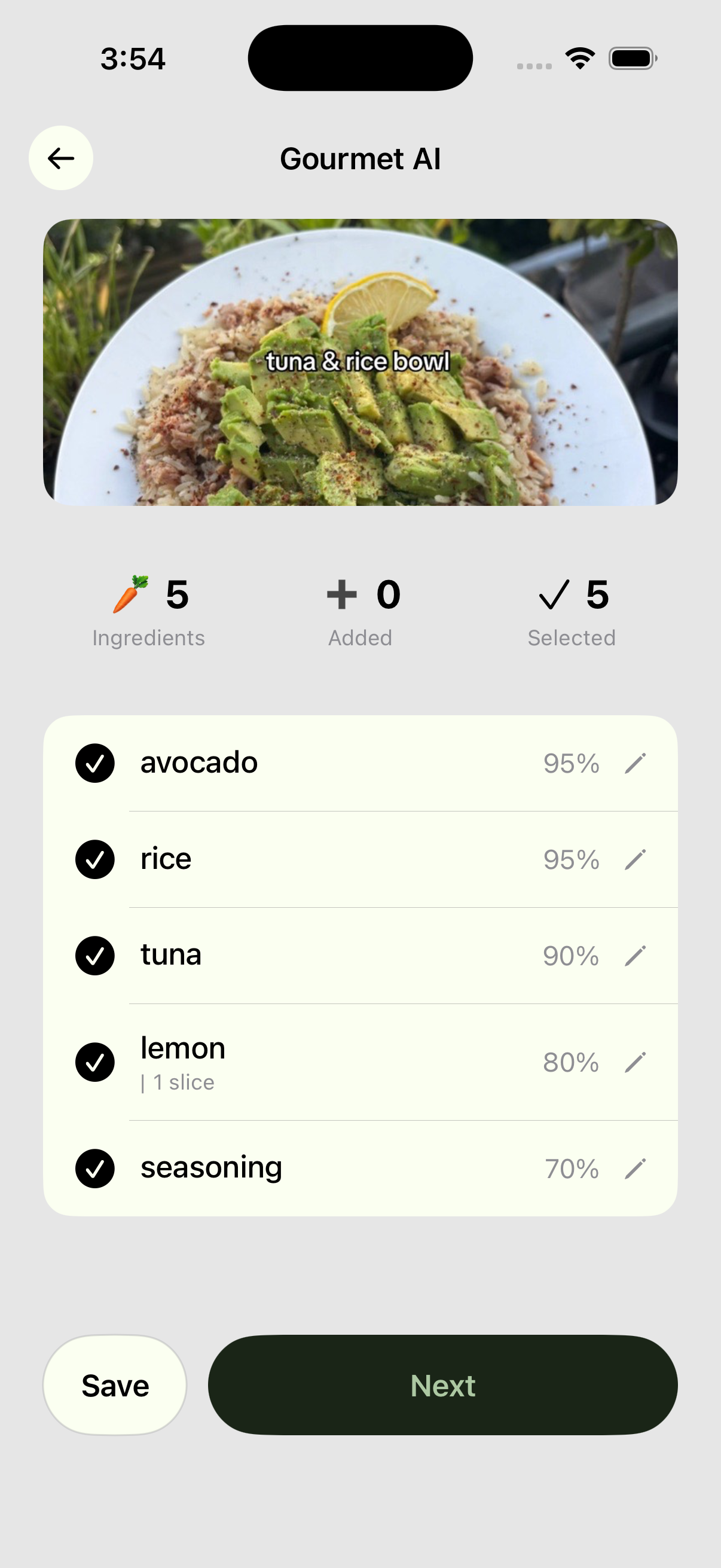 App screen